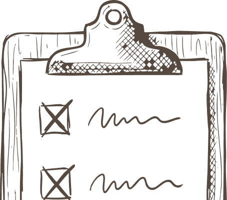 Clipboard illustration for service selection step